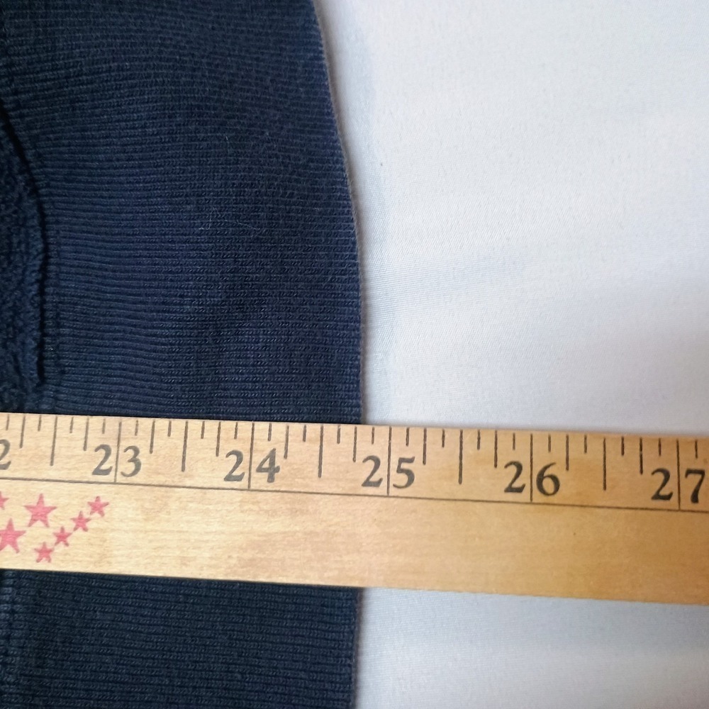 Y2K Vtg GAP Dark Blue Fleece Big Letter Spell Out  Hoodie Small - Picture 7 of 8